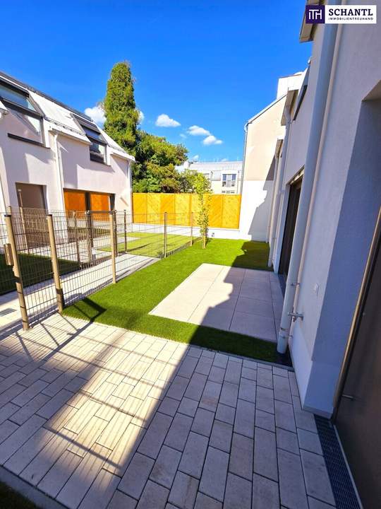 Frühlingsaktion! Ihr neues Familienparadies! WOW - Cooles Townhouse mit Garten! 4 Zimmer + Ideale Raumaufteilung + Erdwärme + Absolute Ruhelage + Tiefgarage! Nachhaltig und zukunftssicher investiert!