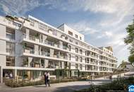 Modernes Zuhause mit Gemeinschaftsgarten und Spielplatz