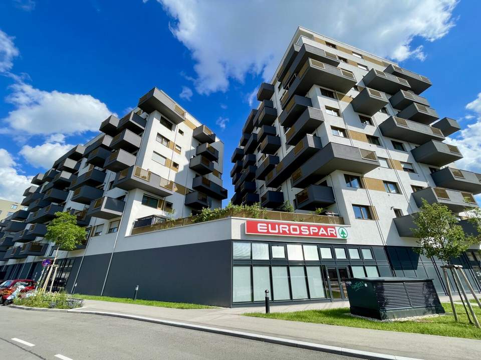 Moderne 2-Zimmerwohnung mit Balkon und Tiefgarage, 6. Liftstock, Top-Lage