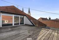 Besonderes Wohnambiente mit sonniger Dachterrasse: Exklusive Maisonette-Wohnung zur Miete im Zentrum von St. Andrä