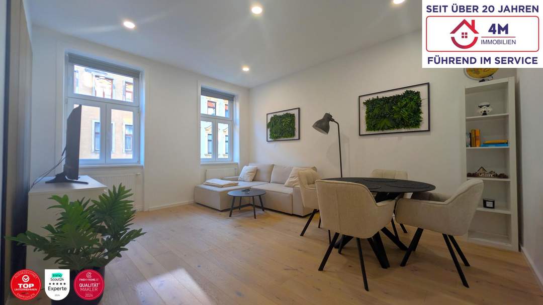 Stilvolle 2-Zimmer-Wohnung (42 m²) – frisch saniert &amp; hochwertig ausgestattet