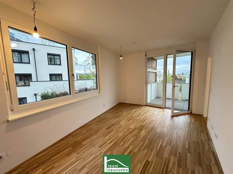 Moderne Wohnung mit Parkblick nahe S-Bahn Atzgersdorf mit Abstellraum und großem Balkon! Ab Juli 2025! FLAIR in the City!