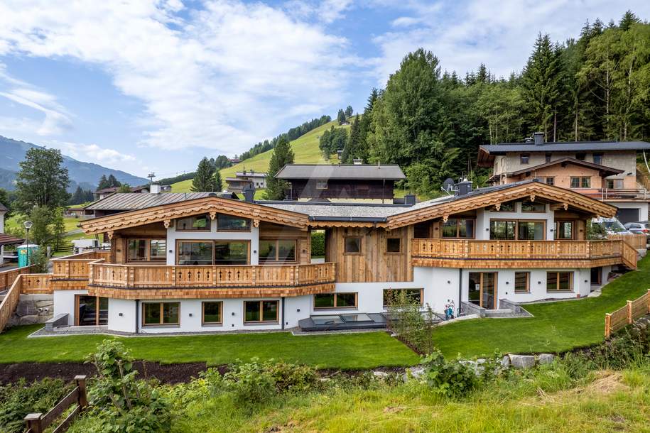 Miete: Möbliertes Neubau Chalet in Ausblicklage und unmittelbarer Pistennähe, Haus-miete, 6.880,00,€, 6365 Kitzbühel