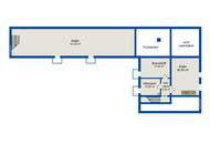 Einfamilienhaus mit Terrasse, Innenhof und großer Garage