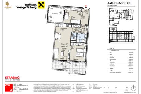 1140 Wien - Ameisgasse, Trendige 2+3 Zimmer-Neubauwohnungen, Wohnung-kauf, 474.600,€, 1140 Wien 14., Penzing