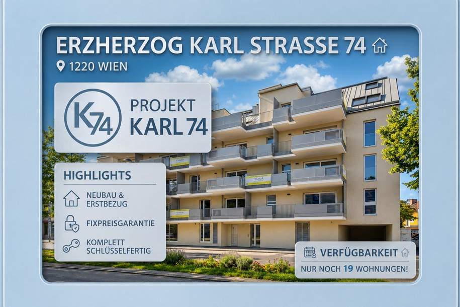 ++ GRÜNES WOHNGLÜCK ++ 3-Zimmer-Gartenwohnung im Projekt KARL74, Wohnung-kauf, 468.000,€, 1220 Wien 22., Donaustadt