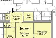 Gepflegte 2-Zimmer-Wohnung in ruhiger Sackgasse mit top Öffi-Anbindung