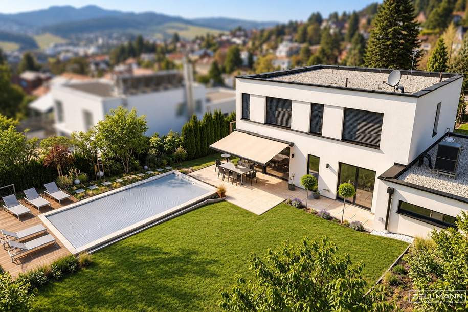 GABLITZ | MODERNE NEUBAUVILLA MIT PANORAMABLICK – RUHE, WEITBLICK & SPEKTAKULÄRE SONNENUNTERGÄNGE ÜBER GABLITZ | ZELLMANN IMMOBILIEN, Haus-kauf, 1.399.500,€, 3003 Sankt Pölten(Land)