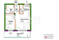 53,64qm geförderte 2ZI- Balkon-Wohnung, zzgl. Tiefgaragenstellplatz