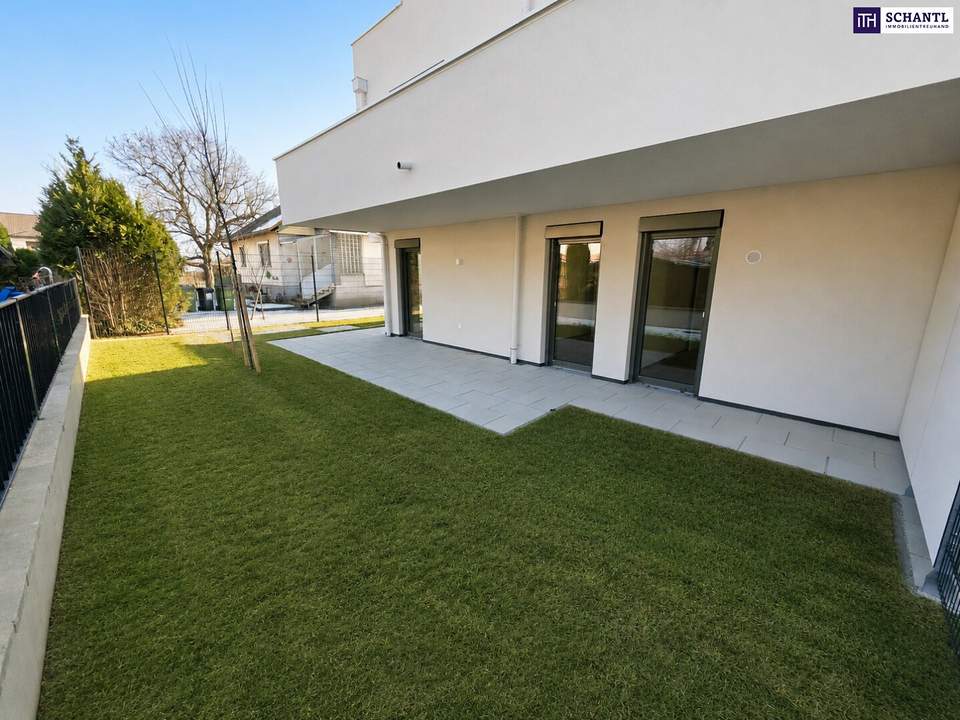 Letzte Gartenwohnung! Ihr Platz im Grünen! Klimaaktiv Bronze! Riesige Terrasse + Eigengarten + 3 Zimmer! TOP Neubauprojekt + Wärmepumpe und Solaranlage + Grün- und Ruhelage!
