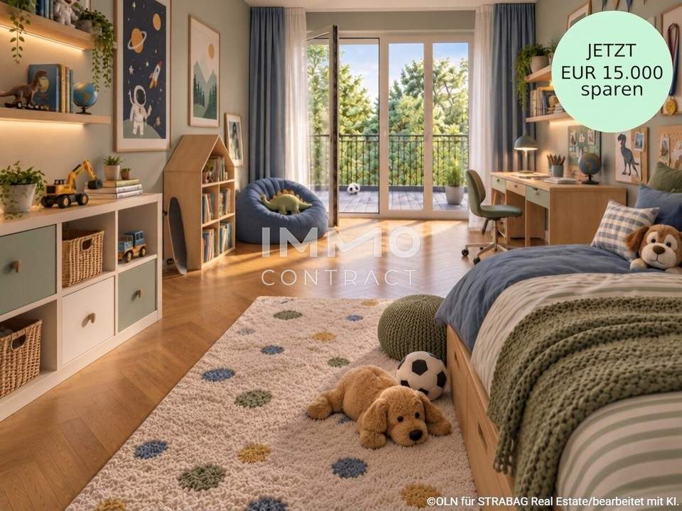 Hoch hinaus in Erlaa: Top-Neubau Erstbezug mit attraktivem Balkon (keine Provision)