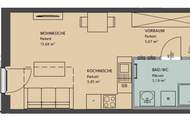 Moderne 1-Zimmer Wohnung mit Balkon