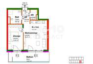 50,50qm geförderte 2ZI- Balkon-Wohnung