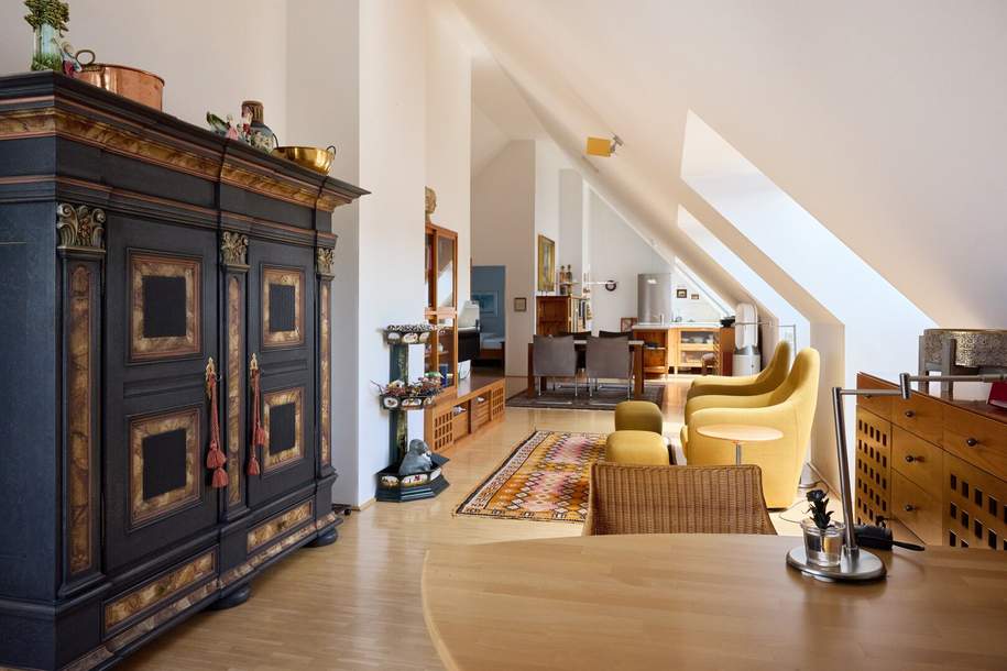 Exklusives Penthouse im 8. Bezirk – gesamte Dachgeschoßebene mit Terrasse &amp; optionaler Einzelgarage, Wohnung-kauf, 1.148.000,€, 1080 Wien 8., Josefstadt