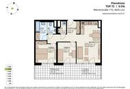 Gut aufgeteilte 3-Zimmerwohnung mit großer Terrasse und Küche!