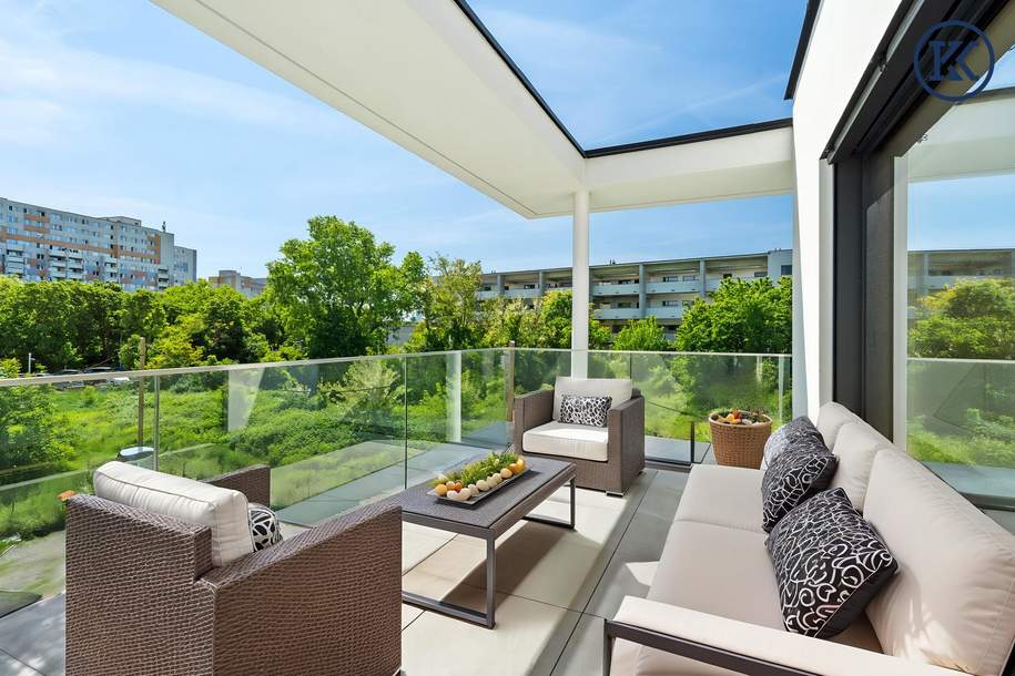Exklusive 2-Zimmer-Neubauwohnung mit hochwertiger Ausstattung und traumhaftem Balkon im 21. Bezirk, Wohnung-miete, 1210 Wien 21., Floridsdorf