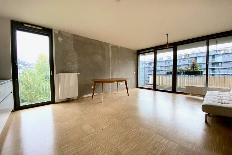 MODERNE NEUBAUWOHNUNG BEIM MEDIAQUARTIER MARX MIT GROSSER LOGGIA - GARAGE OPTIONAL, Wohnung-miete, 1.238,00,€, 1030 Wien 3., Landstraße