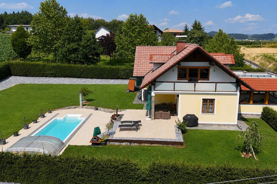 Großzügiges Familiendomizil – Zwei Wohneinheiten möglich, in sonniger Ruhelage, 15 Minuten von Graz!, Haus-kauf, 698.500,€, 8071 Graz-Umgebung