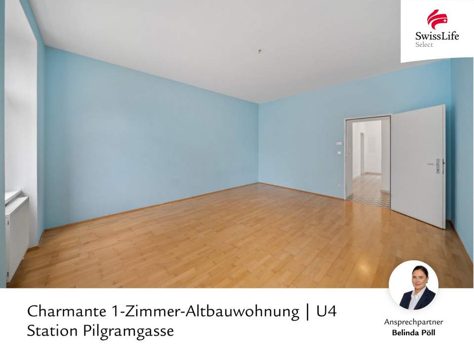 Charmante 1-Zimmer-Altbauwohnung | U4 Station Pilgramgasse