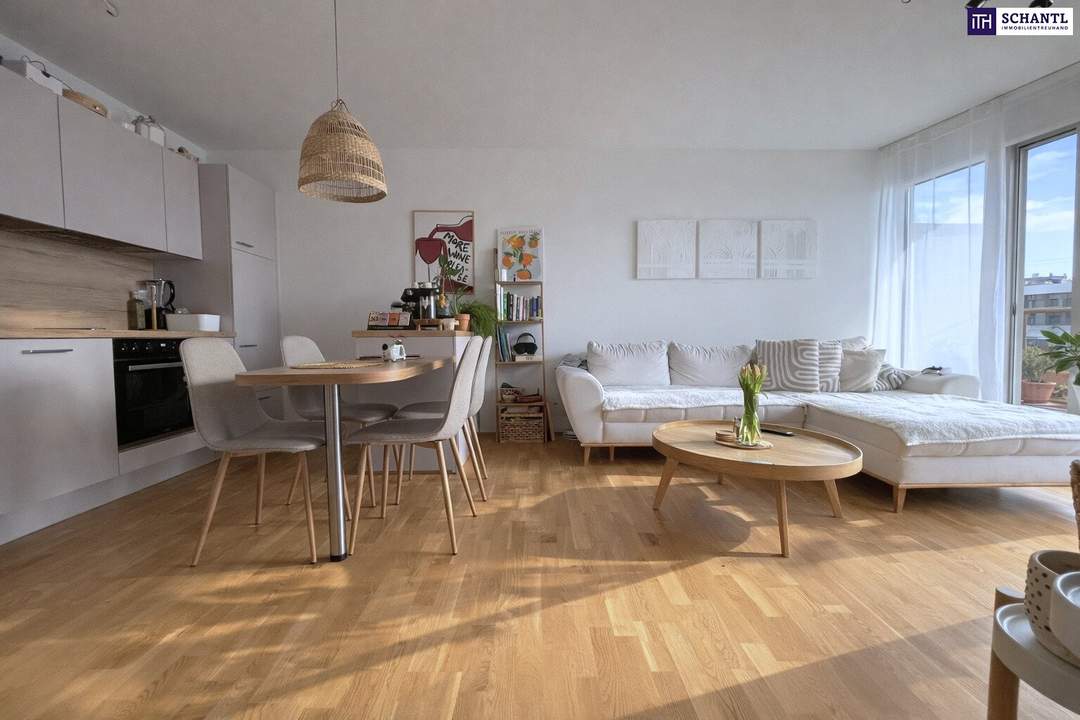 Schnell sein! Charmante Zwei-Zimmer-Wohnung inkl. Garagenplatz mit großem Balkon in Richtung Süden in Ebergassing! Nahe Wien und Flughafen!