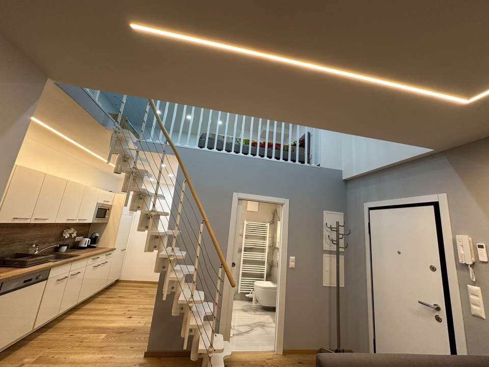 Exklusive Galerie-Wohnung mit Balkon am Donaukanal – Wien 1020