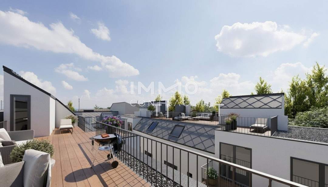 Anlegerpreis: lichtdurchflutetes &amp; geräumiges 4-Zimmer-Townhouse mit Dachterrasse in Grünlage