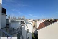 Energieneutrale 2 Zimmer Single - DG Wohnung mit Balkon und großer Terrasse - 360° Stadtblick!