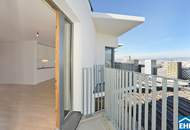 Sonnwendviertel: 1-Zimmer-Wohnung mit Balkon im 18. OG – Fitnessraum, Co-Working & Rooftop-Terrasse inklusive!