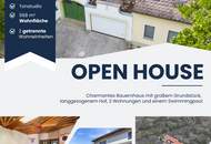 Charmantes Bauernhaus mit großem Grundstück, langgezogenem Hof, 2 Wohnungen und einem Swimmingpool