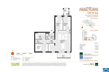 Zukunftssicher investieren in Wiens begehrtem Stadtteil – PARK FLATS, Wohnung-kauf, 180.000,€, 1030 Wien 3., Landstraße