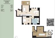 Helle und freundliche 2-Zimmer DG Wohnung mit Balkon und großer Dachterrasse mit 360° Stadtblick!