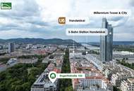 2-Zimmer-Wohnung im 5.OG nahe U6 Handelskai &amp; S-Bahn! Moderner Neubau mit inkludierter Küche! Ab August verfügbar!