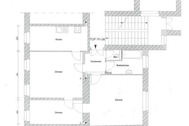 U3 Hütteldorfer Straße II 3-Zimmer mit separater Küche II Nähe Wien Penzing Bahnhof und S45 Breitensee, Wohnung-miete, 972,84,€, 1140 Wien 14., Penzing