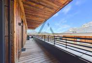 Penthouse mit Dachterrasse &amp; Whirlpool in zentraler und pistennaher Lage mit Kaiser- &amp; Hornblick
