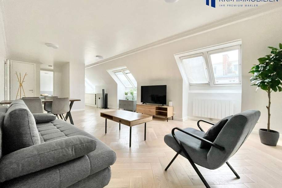Moderne 2-Zi-DG-Wohnung 74m² nähe Karlsplatz, Wohnung-miete, 1.850,00,€, 1040 Wien 4., Wieden