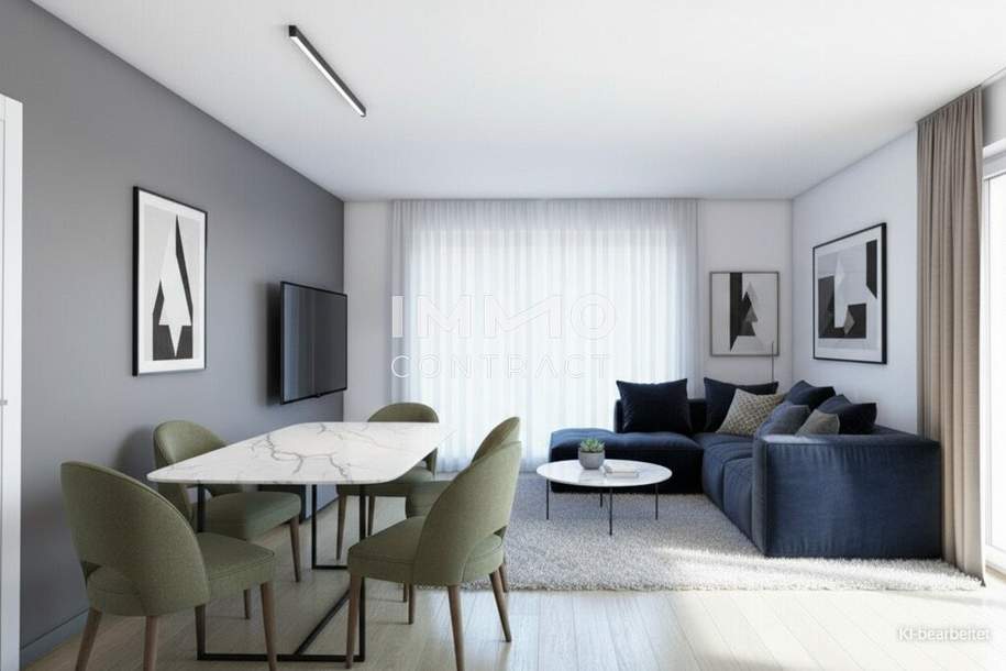 Provisionsfreie 3-Zi-Wohnung mit Terrasse &amp; Tiefgarage in Simmering – Erstbezug mit U-Bahn!, Wohnung-kauf, 199.500,€, 1110 Wien 22., Donaustadt