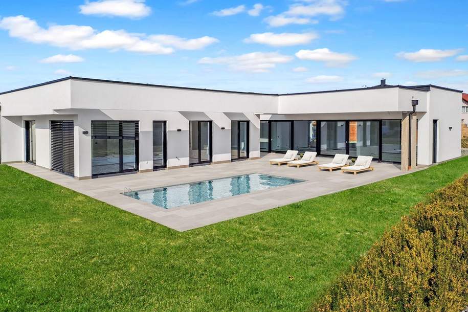 Exklusiver Neubau-Bungalow mit Pool – Modernste Bauweise - Barrierefrei!, Haus-kauf, 1.089.000,€, 4751 Schärding