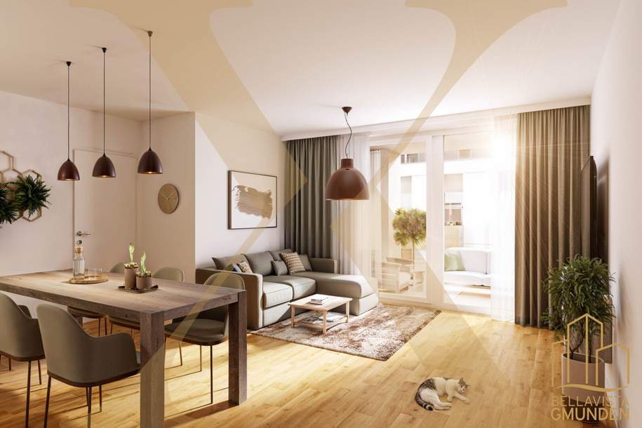 PROVISIONSFREI! Einladende 2-Zimmer-Wohnung mit gemütlicher Loggia im Zentrum von Gmunden zu verkaufen!, Wohnung-kauf, 267.000,€, 4810 Gmunden