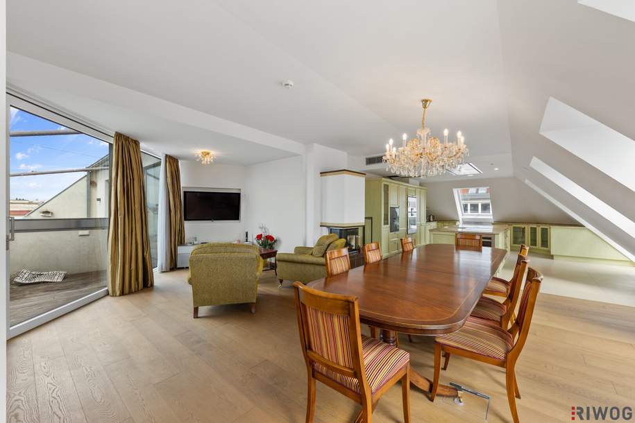 LUXUS ÜBER WIEN *** DG-Maisonette beim Getreidemarkt mit rund 30m² Freifläche *** Luxusausstattung *** zwischen Mariahilfer Straße und Wienzeile, Wohnung-kauf, 2.150.000,€, 1060 Wien 6., Mariahilf