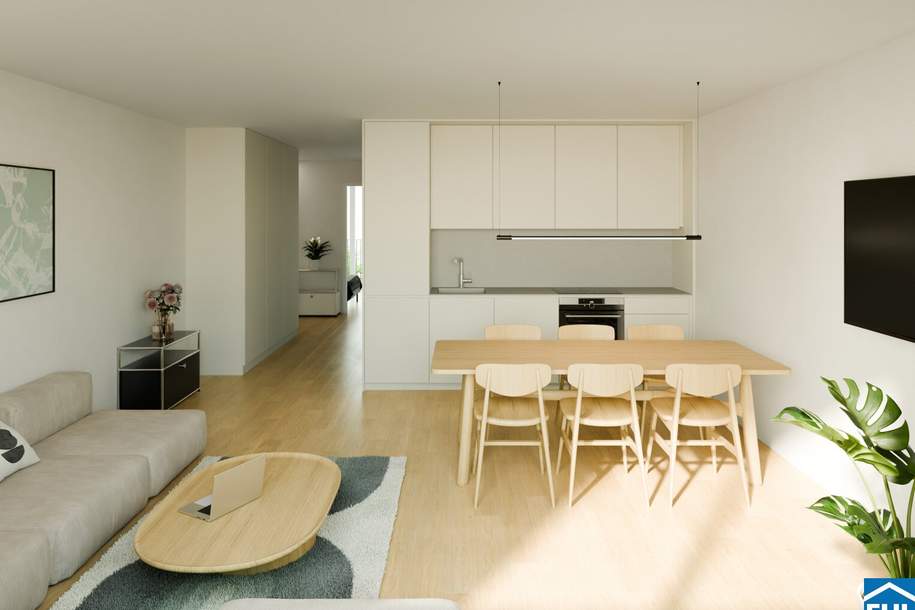 Erstbezug: Heller Familienwohnsitz mit Balkon & Kühlung, Wohnung-miete, 1.399,00,€, 1140 Wien 14., Penzing