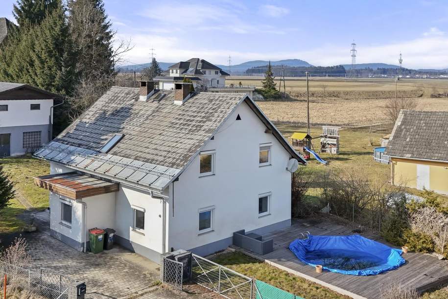 Gemütliches, teilsaniertes Einfamilienhaus in ruhiger Lage in Grafenstein, Haus-kauf, 285.000,€, 9131 Klagenfurt Land