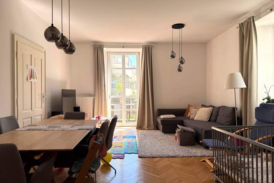 Schöne 3-Zimmer-Altbauwohnung mit Balkon, Wohnung-miete, 1.275,66,€, 4400 Steyr(Stadt)