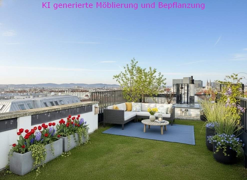 Dachterrasse mit sensationellem 360 Grad Rundumblick!