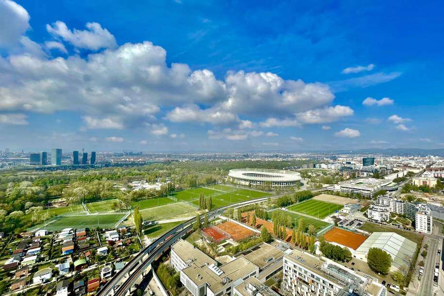 RESIDIEREN der EXTRAKLASSE! Befristet vermietete, spektakuläre 3-Zimmer Terrassenwohnung mit unverbaubarem TRAUMBLICK, Wohnung-kauf, 990.000,€, 1020 Wien 2., Leopoldstadt