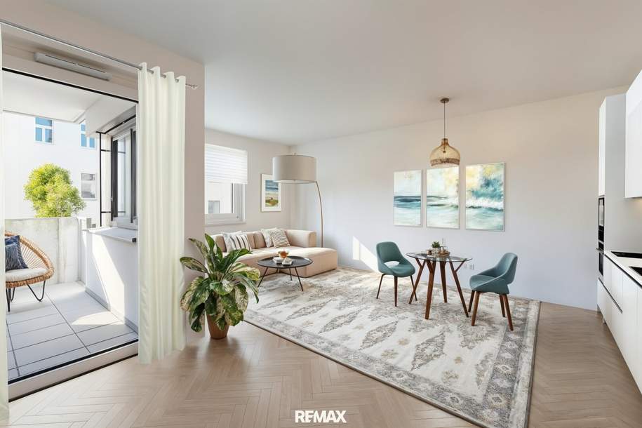 2-Zimmer-Erstbezug mit Balkon &amp; U4-Anbindung, Wohnung-miete, 1.143,61,€, 1130 Wien 13., Hietzing