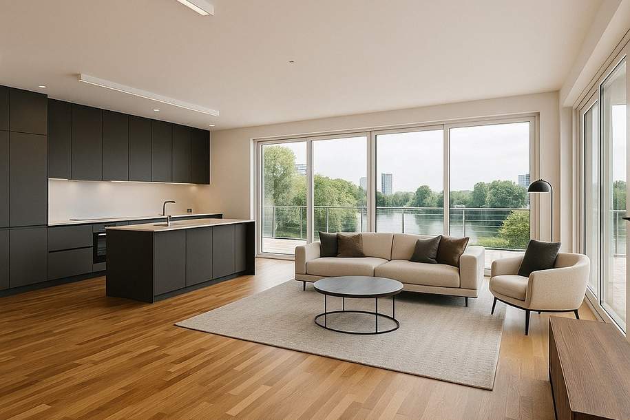 Exklusive Penthouse-Wohnung mit beeindruckendem Panoramaausblick | Top Lage - UNO-City - Alte Donau, Wohnung-miete, 5.434,13,€, 1220 Wien 22., Donaustadt