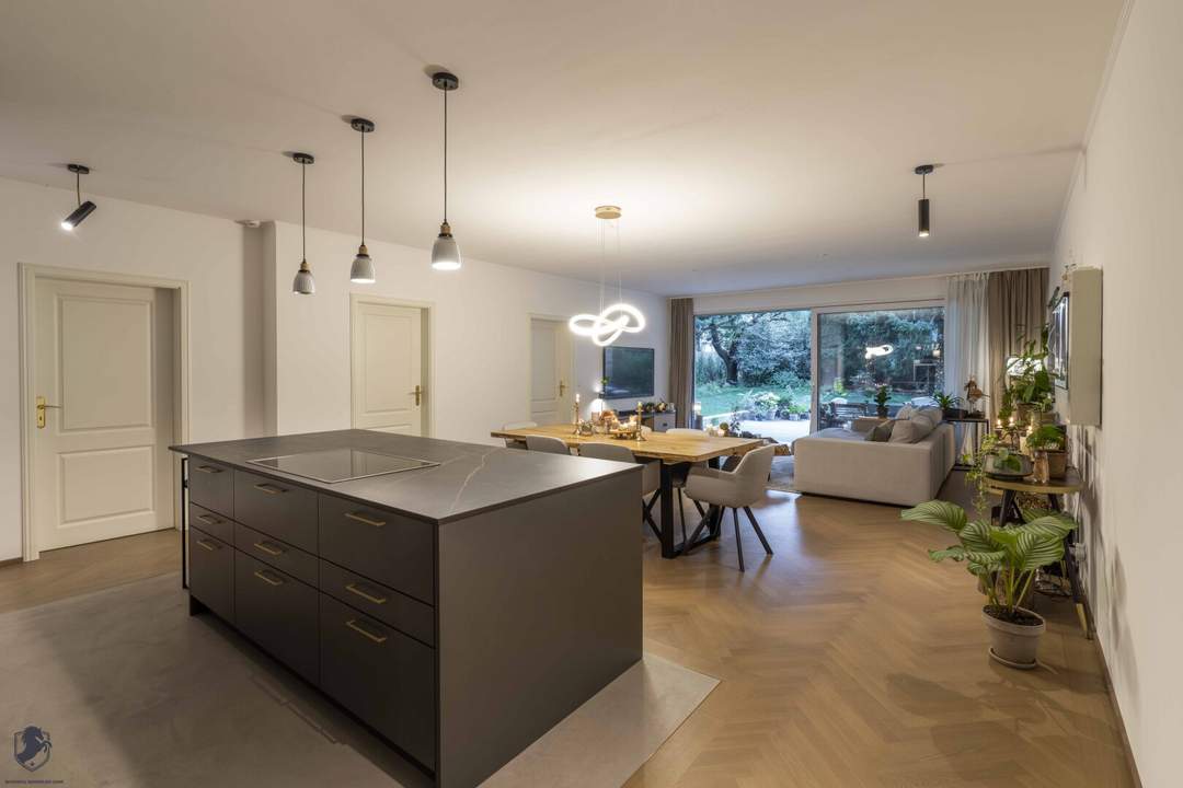 Exklusive barrierefreie Gartenwohnung mit ca. 400 m² Garten in absoluter Ruhelage