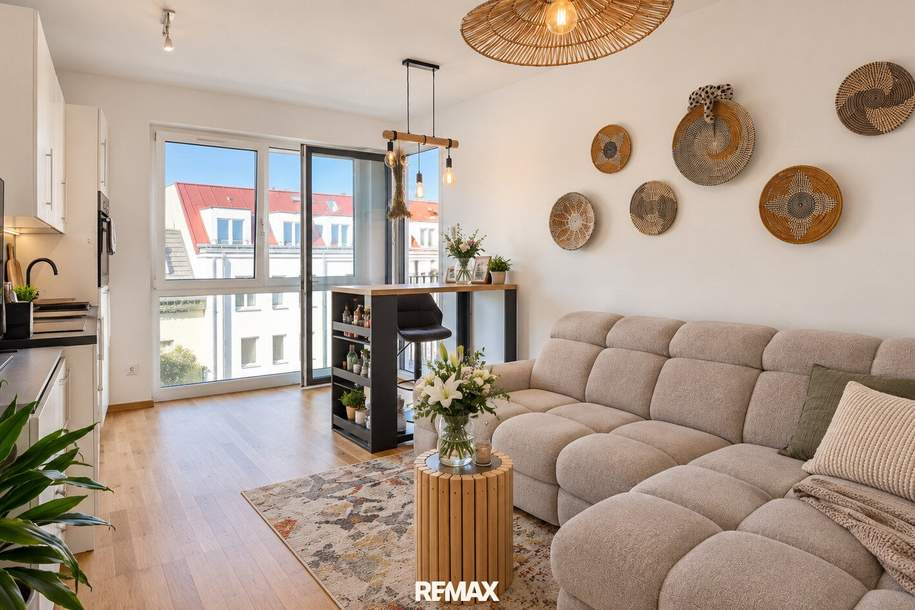 Exklusive, neuwertige Dachgeschosswohnung mit Balkon, Tiefgarage & Top-Infrastruktur Moderne 2-Zimmer-Dachgeschosswohnung in Wien-Liesing / Siebenhirten / Perchtoldsdorf, Wohnung-kauf, 261.000,€, 1230 Wien 23., Liesing