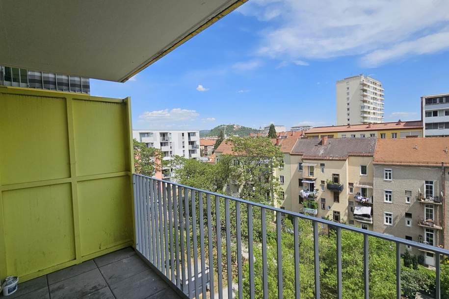Zwei Zimmer Genossenschaftswohnung mit Balkon, Wohnung-miete, 676,93,€, 8020 Graz(Stadt)