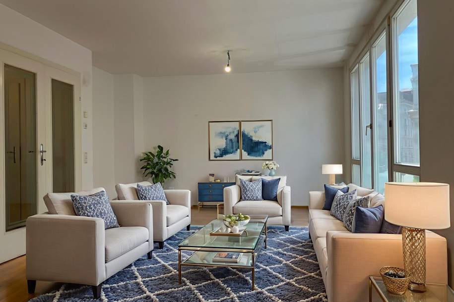 3-Zimmer Wohnung mit Gemeinschaftsterrasse nahe Schwarzenbergplatz, 1040!, Wohnung-miete, 1.918,00,€, 1040 Wien 4., Wieden